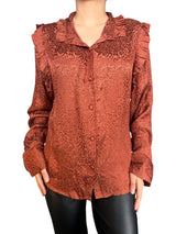 Blusa satinada botones