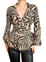 Blusa Wrap Zebra Print