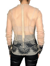 Blusa Bordada Beige