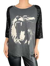 Polera Tigre Lentejuelas