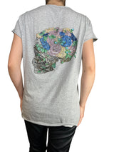 Polera Skull Flower Strass