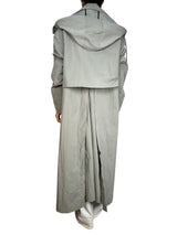 Trench Verde Capucha Desmontable