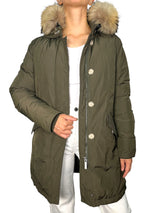 Parka con Capucha Piel