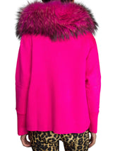 Sweater Fucsia Cuello Piel de Zorro