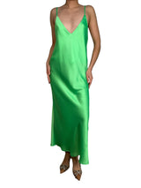 Vestido Verde Tajo Lateral