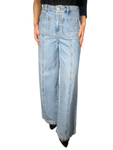 Jeans Wide Leg Bolsillos Delanteros