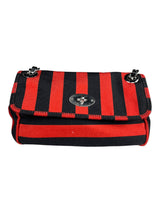 Cartera Rayas Rojo/Negro