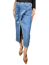 Falda Saia Jeans Costela de Adᾶo