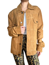 Chaqueta Cuero Gamuza Trucker Zambeze