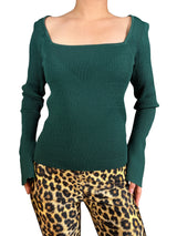 Polera Tejida Cuello Cuadrado