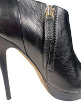 Botines Taco Peep Toe Cuero