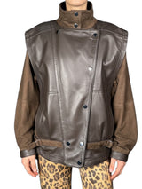 Chaqueta Doble Textura Cuero