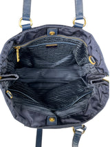 Cartera Azul Marino Tessuto