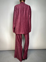 Set Morado Fibras Metalizadas