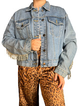 Chaqueta Raya Rhinestone Fringe