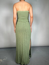 Vestido Strapless Tejido