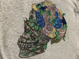 Polera Skull Flower Strass