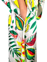 Vestido Satinado Hojas