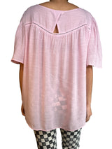Blusa Curbed Yoke in Pink