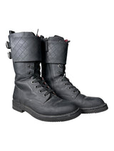 Botas Combat Quilted con Hebillas