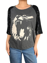 Polera Tigre Lentejuelas