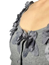 Cárdigan Cuello Flores