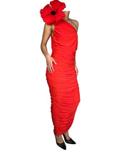 Vestido Asimétrico Fruncido Laterales