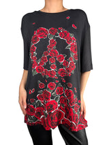 Polera Oversize Rosas