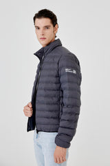 Parka Gris Sin Capucha Hombre - Sin Batería