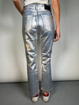 Jeans Denim Plateado