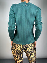 Polera Tejida Fibras Metalizadas