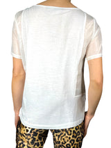 Polera Mangas de Organza Traslúcida