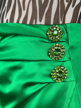 Falda Verde Satinado