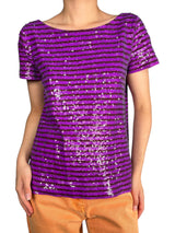 Polera Rayas Lentejuelas