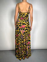Vestido Animal Print Mostaza