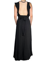 Vestido Negro Largo Botones