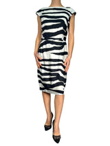 Vestido Estampado Cebra Lino