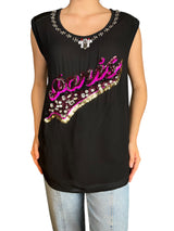 Blusa Viscosa Con Aplicaciones