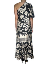 Vestido Un Hombro Flores