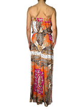 Vestido Estampado sin Hombros