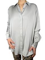 Blusa Seda Cuello Recto