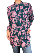 Blusa Turquesa Flores