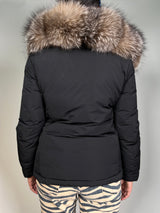 Parka Cuello Alto Con Piel Desmontable