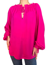 Blusa Seda Fucsia