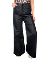Pantalón Palazzo Satin Blue Black