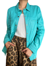 Sobrecamisa Cuero Turquesa