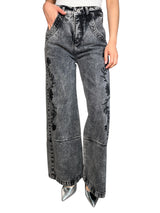 Jeans Palazo Bordado