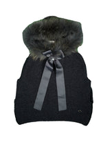 Poncho Lana Capucha Pelo de Mapache NIÑO