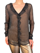 Blusa Puntos Traslucida