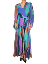 Vestido Geo Wrap Multicolor